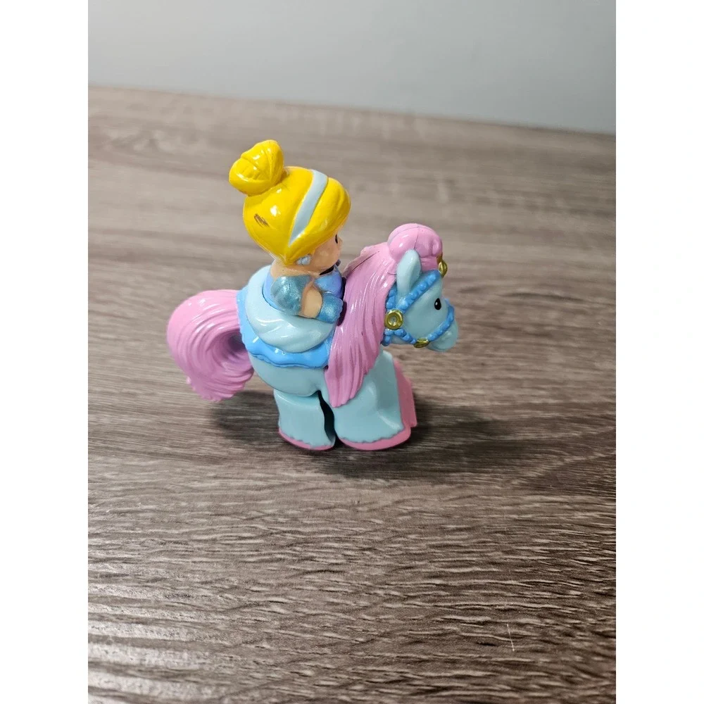 Little People Klip Klop Disney Princess Cinderella Blue And Pink Hair Horse Toy